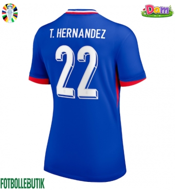 Frankrike Theo Hernandez #22 Hemmatröja Kvinnor EM 2024 Kortärmad